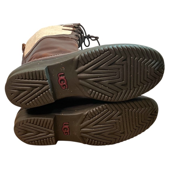 UGG Australia Genuine Leather Waterproof Boots with Shearling & Rubber Soles 8.5 - Picture 7 of 15